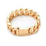 Hip hop 14MM Miami Cuban 14K Gold Bracelet