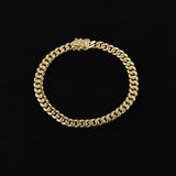 6.2MM 14k Yellow Gold Plated Miami Cuban Chain Bracelet