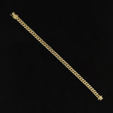 6.2MM 14k Yellow Gold Plated Miami Cuban Chain Bracelet