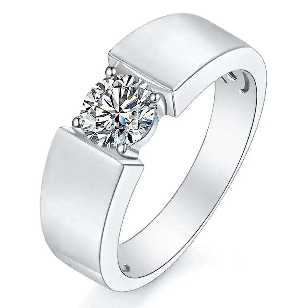 1ct men's moissanite ring