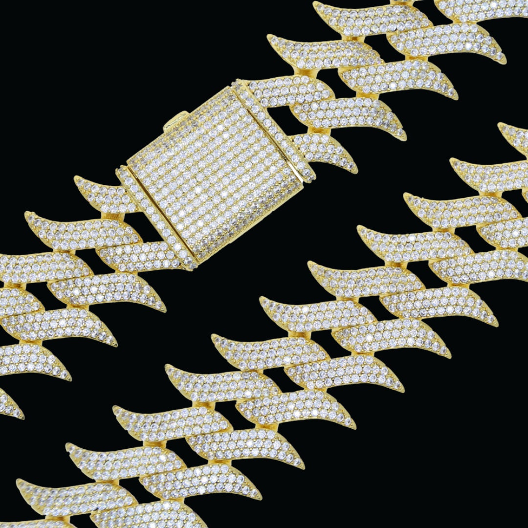 30MM Iced Out Hip Hop Cuban Link Chain Bracelet