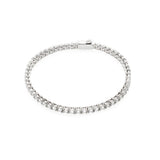 3MM Moissanite 14K White Gold Plated Sterling Silver Tennis Bracelet