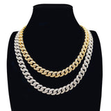 8MM Moissanite 14K Gold Plated Monaco Cuban Chain Necklace