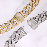 20MM Iced Out Moissanite Hip Hop Cuban Chain Necklace