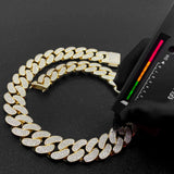 20MM Iced Out Moissanite Hip Hop Cuban Chain Necklace