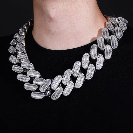 39MM 3A+CZ Stone Cuban Curb Miami Link Chain Necklace for Men Rapper