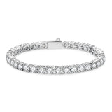 4MM Moissanite 14K White Gold Plated Sterling Silver Tennis Bracelet