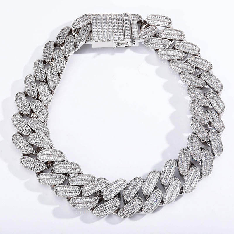 39MM 3A+CZ Stone Cuban Curb Miami Link Chain Necklace for Men Rapper