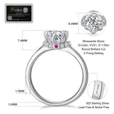 Engagement Ring for Women with 1.0 Carats VVS1 Moissanite Prong Setting