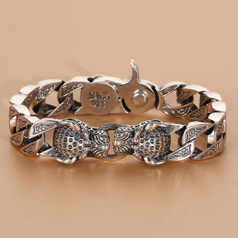 Mens vintage hot sale silver bracelets