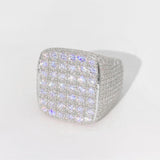 Iced Out Moissanite Miami Hip-Hop Cuban Wide Ring